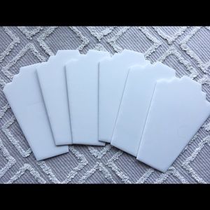Six White Folding Necklace Display Forms 12.5”